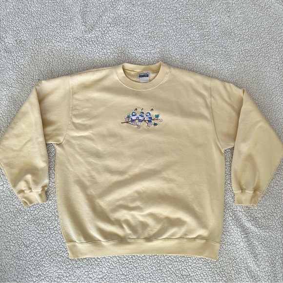 Vintage yellow embroidered crewneck - Picture 5 of 5
